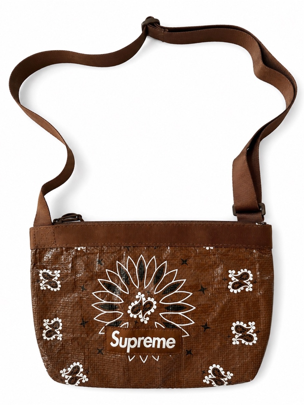 Supreme brown paisley bag